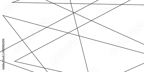 Dynamic crisp abstract arrangement of chaotic overlapping black , brown, and beige line strokes on a transparent white plane, creating a contemporary architectural web-like geometry