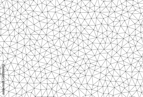 Futuristic Connectivity Background with Linear Mesh and Polygonal Elements