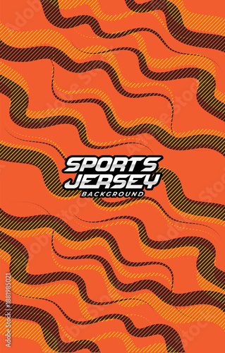 Orange wavy line sports jersey background