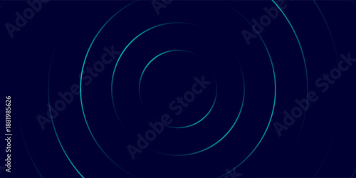 Blue abstract background with circular lines, technology futuristic template. Vector illustration, Eps 10