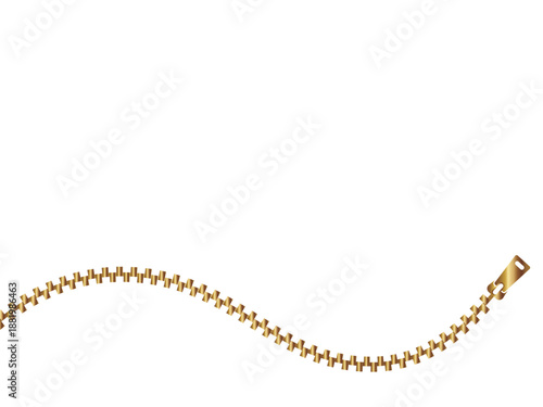 高級感のあるファスナーの背景　ホワイト＆ゴールド