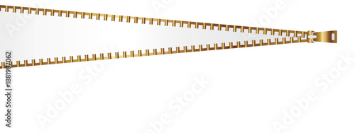 高級感のあるファスナーのバナー背景　ホワイト＆ゴールド