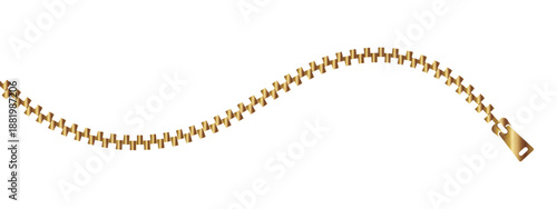 高級感のあるファスナーのバナー背景　ホワイト＆ゴールド