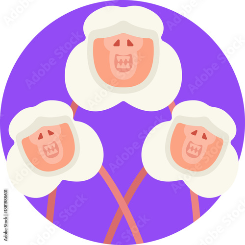 An icon illustrating cotton flowers, symbolizing Ecuador’s natural resources and traditional textile production.