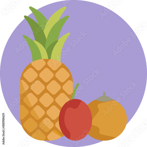 A pineapple symbol inspired by Ecuador’s biodiversity and abundance of exotic fruits.