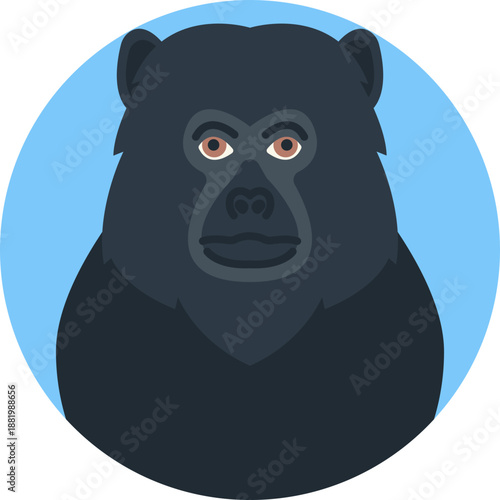 A simple monkey icon inspired by Ecuador’s tropical rainforest wildlife.