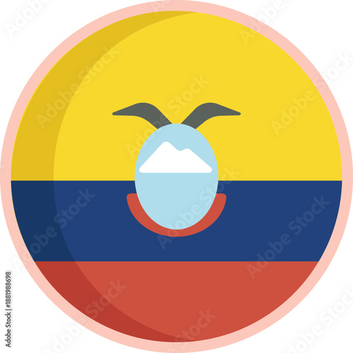 A compact visual representation of Ecuador’s emblem, ideal for interfaces that reference the nation, its institutions, or official materials.