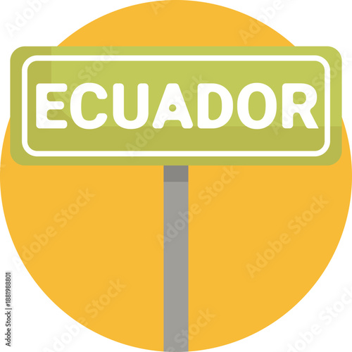 A simple road sign icon representing traffic signage commonly found on Ecuadorian streets.