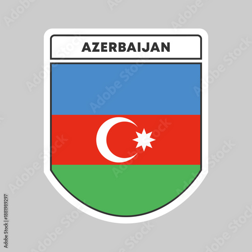 National flag of Azerbaijan illustration design