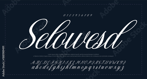 Signature script lettering font 