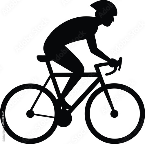 Cycling Rider Silhouette Vector Illustration