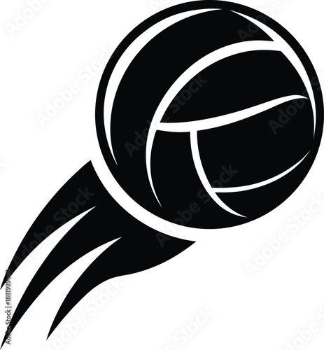 Volleyball Spike Silhouette Vector Illustration
