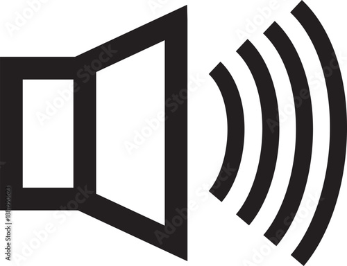 Abstract sound logo vector art.