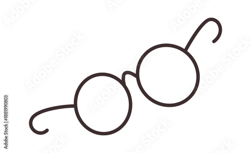 Judge round eyeglasses design element