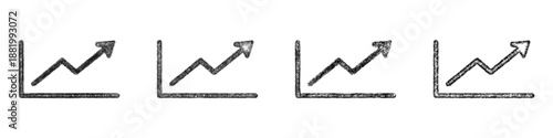 Sketch line chart icon design set