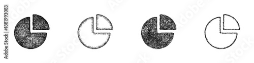 Sketch pie chart icon design set