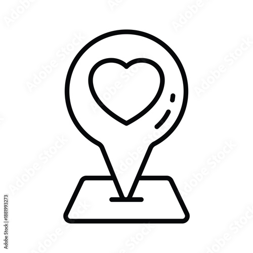 A captivating line icon of cupid heart valentines symbol