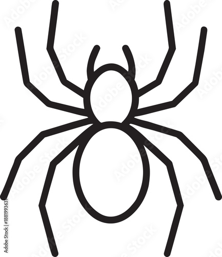 Exotic tarantula spider line icon for arachnid pet and creepy crawler insect
