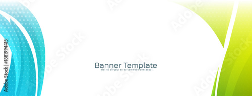 Abstract decorative wave style modern banner design