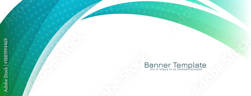 Abstract decorative wave style modern banner design