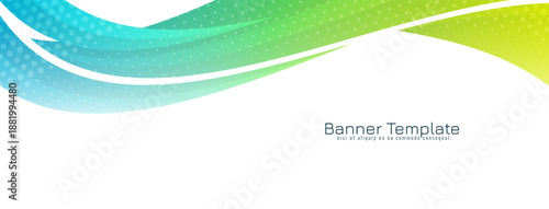 Modern elegant wave style dynamic banner design