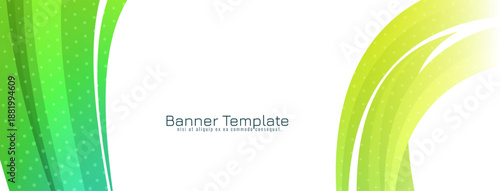 Stylish modern dynamic wave style banner design