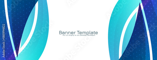 Abstract blue wave style banner design