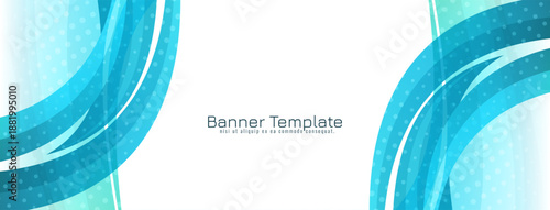 Stylish blue color wave elegant banner design