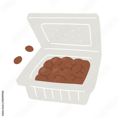 Illustration of natto that can be used for dietary education and explanation materials
