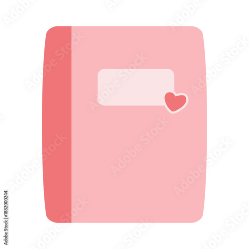 Pink notebook or journal for writing notes and daily planning for school and personal use