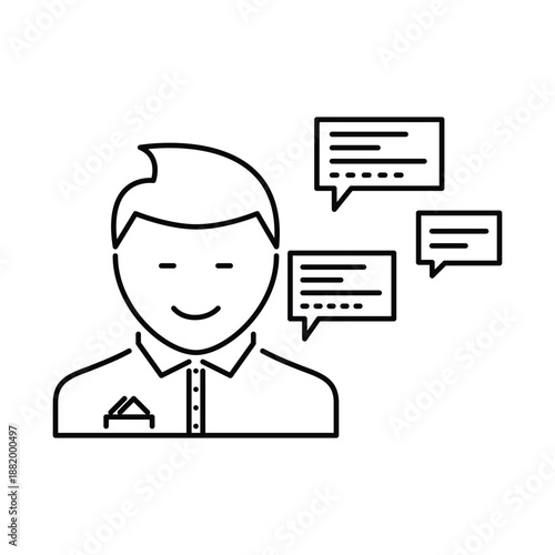 Client Request Icon. Vector Design