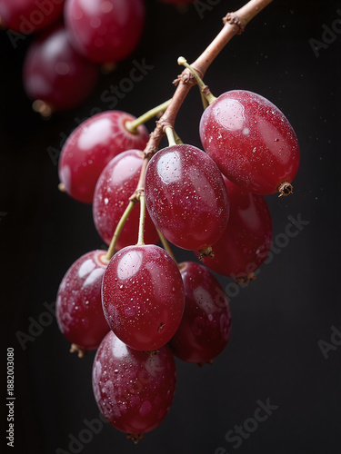 Close-up shots of fresh grapes, with clean, enticing compositions that highlight their rich color, natural flesh, and juicy texture..