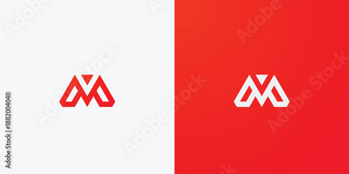 Futuristic Letter M tech logo