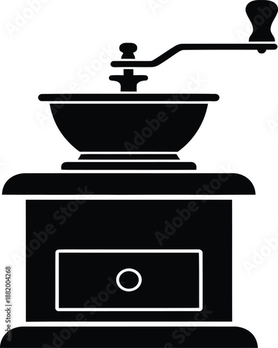 Vintage manual coffee grinder with handle