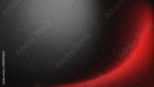 Abstract gray and red gradient glowing grainy background with blur and noise texture effect with copy space