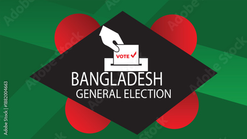 Bangladesh general election a symbolic representation of democratic voting process Victor Illustration