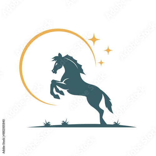 Horse icon logo design