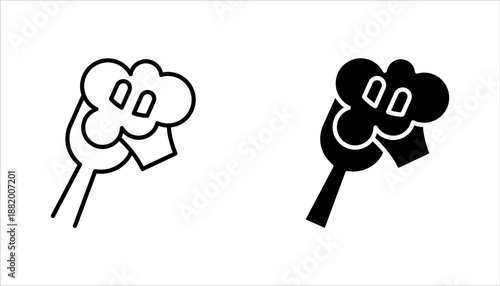 Broccoli icon set. Nature vegetable organic food nutrition. Fresh healthy garden harvest. vector illustration on white background