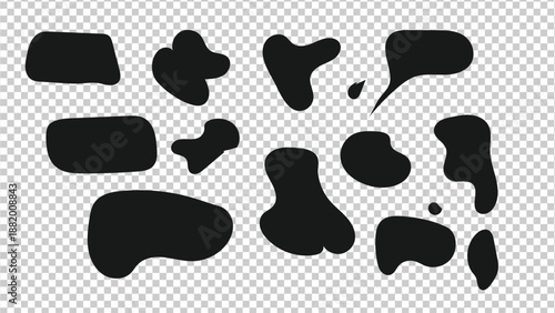 Organic fluid shapes set for modern graphic design projects and digital marketing campaigns