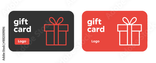 Sleek vector, gift card, set for contemporary retail, special occasions, and gifting solutions, perfect for marketing campaigns, seasonal promotions, and design-focused projects.