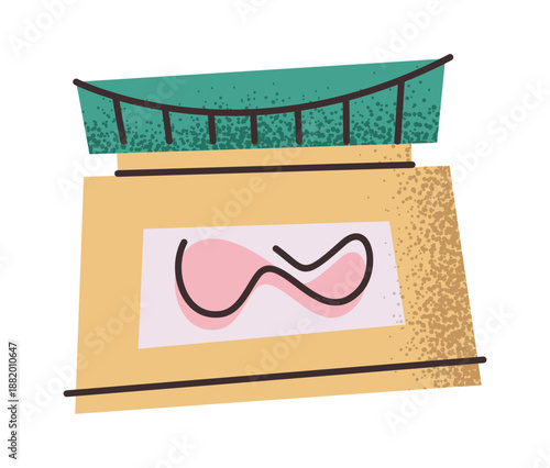 Night cream jar design element