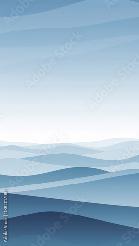 Wallpaper Mural Abstract layered blue wavy pattern resembling ocean waves or sky. Torontodigital.ca
