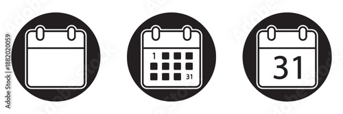 Calendar date agenda appointment schedule vector illustration of event with deadline icon in black and white for business meeting appointment reminder