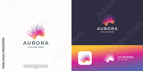 Arctic aurora borealis, polar lights, northern natural phenomena isolated on dark background