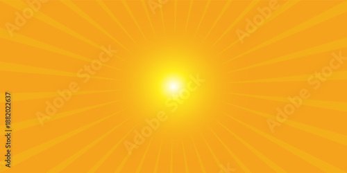 orange sun rays background design template, eps10 vector