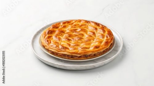 Golden-Brown Burek Pastry Revealing Flaky Layers