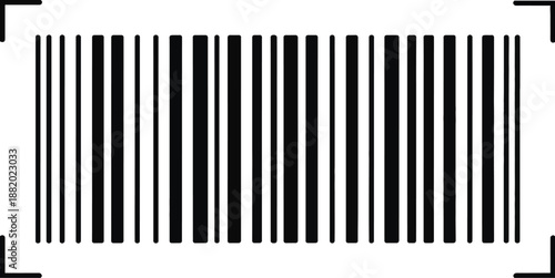 Barcode scan icon vector design with simple fake barcode scan me text for smartphone payment and identification use