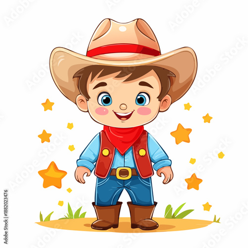 Cowboy - Cartoon Comic Stil