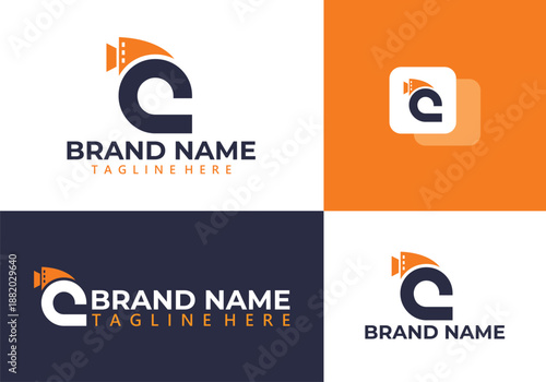 Initial letter c media logo - Creative  media logo vector.