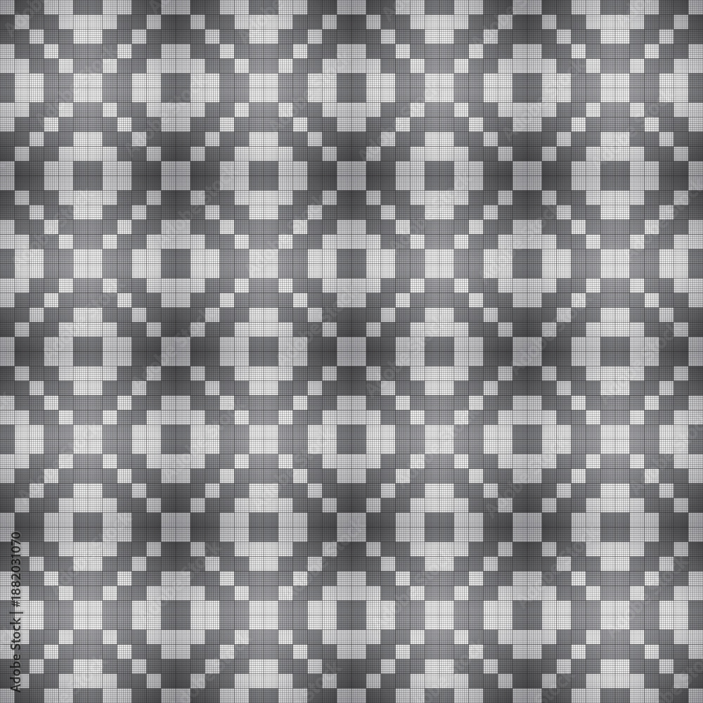 Fototapeta premium black and white square mosaic seamless pattern vector illustration